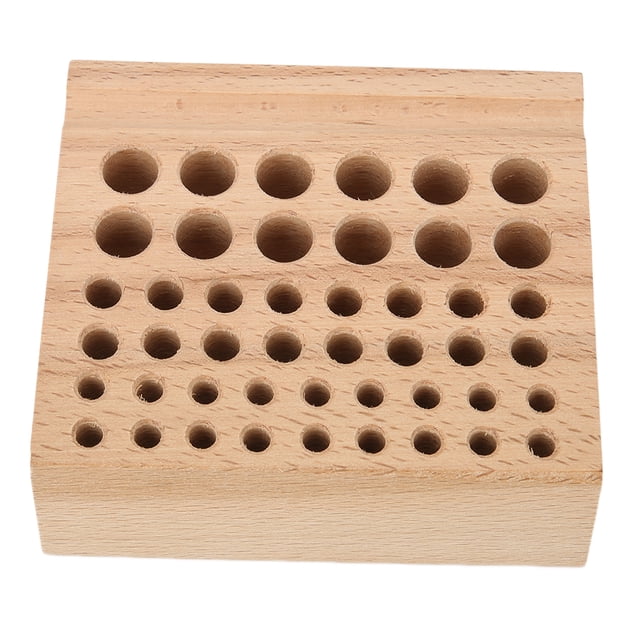 46 Holes Wooden Tools Rack Watch Repairing Screwdriver Punching Tools Organizer