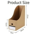 thumbnail image 5 of Cardboard Magazine Holder, Pressure-  And Stable Construction, Large Capacity Storage Box, Blank Label Stickers For Customization, Assembles In Seconds Without Tools (3, 5 of 5