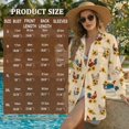 thumbnail image 5 of Renewold Swimsuit Coverup for Women Long Sleeve Button Up Shirt Button Down Shirts for Women Shirt Lightweight Resort Wear with Pocket Fashion Beach Tops, Pastoral Rooster Sunflower Print, S, 5 of 7