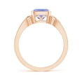 thumbnail image 2 of ANGARA Natural Cushion 1.05 ct Tanzanite Solitaire Engagement Ring in 14K Rose Gold for Women (Size-6mm) | December Birthstone, Anniversary, Jewelry Gift for Women | Natural Tanzanite Ring, 2 of 9