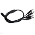 thumbnail image 1 of MLINS 40cm One Female 2.1mm Jack to 4 Male 2.1mm Plugs DC Power Y Splitter Adapter Cable for CCTV Camera (Black), 1 of 4