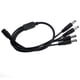 thumbnail image 1 of 40cm Una hembra de 2.1 mm Jack 2.1mm macho a 4 enchufes de alimentación de CC del divisor del cable adaptador para la cámara de circuito cerrado de televisión (Negro), 1 of 4
