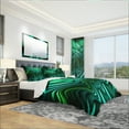 thumbnail image 1 of Designart 'Emerald Energy Green Abstract' Modern & Contemporary Bedding Set - Duvet Cover & Shams, 1 of 4