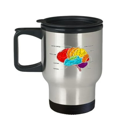 

Anatomy Travel Mug - 14oz Brain Regions Biology Gift Portable & Stylish