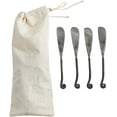 thumbnail image 2 of Creative Co-Op Hand Forged Canape Knives with Black Handles (Set of 4 Pieces, 2 of 2