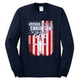 thumbnail image 2 of Wild Bobby, American by Birth Christian by The Grace of GOD Inspirational/Christian Men Long Sleeve Shirt, Navy, Medium, 2 of 6