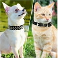 thumbnail image 4 of Spiked Dog Cat Collar Male Black Soft Leather Spike Puppy Collars Adjustable Mushroom Anti Bite Studded Dog Collars for Small Medium Large Dogs Chihuahua Yorkshire Pit Bull, 4 of 8