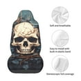 thumbnail image 3 of Lsque Vintage Leaf Flower Skull Pattern Car Seat Covers for Front Seats , Waterproof Seat Covers for Cars, Sporty Front Seat Covers,Car Seat Cover Protector Front Seats, 3 of 5
