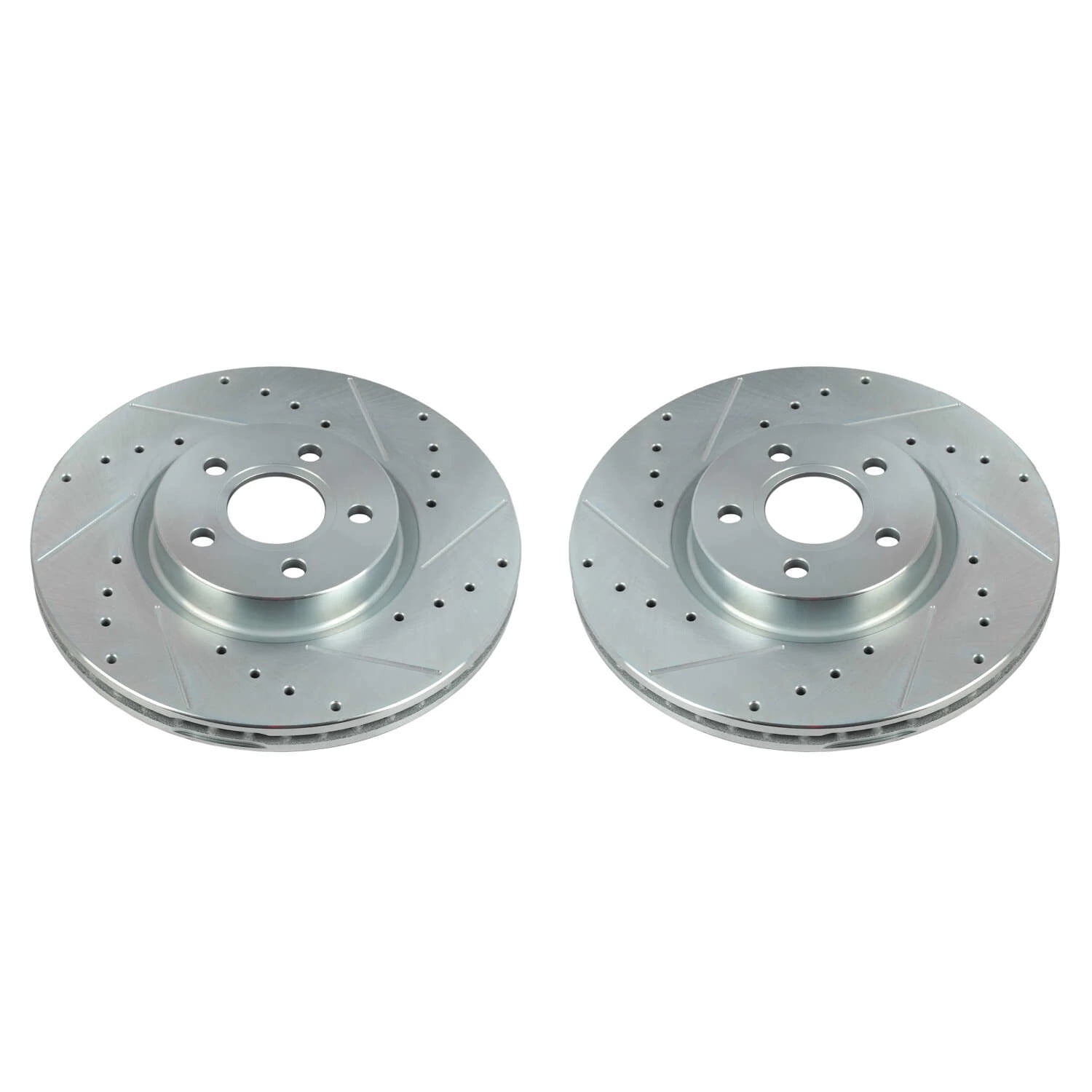 Power Stop Front Pair of Drilled and Slotted Brake Rotors AR85196XPR