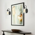 thumbnail image 7 of Kira Home Rayne 10" Farmhouse Wall Sconce, Black Gooseneck Wall Light with Tapered Seeded Glass Shade, Black, 7 of 7