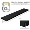 thumbnail image 2 of Sorbus Extra Long Floating Rectangle Shelves – 35" L x 9" D x 1.5" H Faux Wood Wall Shelves, 2 of 7