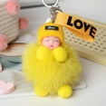 thumbnail image 3 of Kcodviy Sleeping for Babies Suitable Key Rings for Men Pendants Car Keychain Large Acrylic Blanks Pompon with Sleeping Furry Key Rings for Women Keychains Or Keychains, 3 of 3