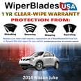 thumbnail image 2 of 2014 Nissan Juke Beam Wiper Blades Wipers w/1yr Warranty (Set of 3) w/Rear Wiper (WiperBladesUSA), 2 of 5