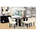 thumbnail image 5 of Set of 2 Modern Black and White Leatherette Padded Side Chairs with Slit Back - Perfect for Kitchen Dining, 5 of 6