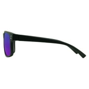 Piranha Eyewear Madison II Square Black Sunglasses with Keyhole Bridge - Unisex