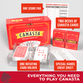 thumbnail image 3 of Deluxe Canasta Game Set for Adults & Seniors, Jumbo Index Large Print Cards, Rotating Tray, Scorepad, Classic Playing Card Game, Gift for Families & Grandma, 3 of 7