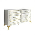 thumbnail image 3 of Castle Place Glam 6-Drawers Dresser, White, 3 of 8