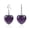 Silver Heart Amethyst, variant on 925 Sterling Silver Turquoise Earrings for Women Heart Turquoise Jewelry Birthday Gift for Girlfriend