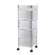 thumbnail image 1 of Estante de Almacenamiento Giratorio Sincero de Metal con Ruedas Cuadrado Blanco 4 Pisos, 1 of 10