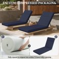 thumbnail image 2 of Snubbull Outdoor Chaise Lounge Cushions, with High-Density Foam, Ties Waterproof & Fade Resistant for Lawn and Pool Lounge Chairs, 72x21x4 inch, Navy Blue, 2 of 6