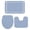 Blue, variant on 3 Piece Bathroom Rug Set, Light Blue Non Slip Bath Mat with Contour Toilet Mat and Lid Cover, Solid Color Absorbent Soft Shower Mats for Bathroom