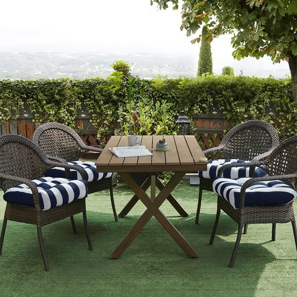 Havana Striped Tufted Patio Seat Cushion Navy White 2 Pack Com - Navy And White Patio Chair Cushions Havana Striped Tufted Patio Seat Cushion Navy White 2 Pack Com - Navy And White Patio Chair Cushions