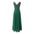 thumbnail image 6 of DailyTrove Women's Lace Gown-Short Sleeve-Floor-Length-For Formal Event-Emerald Green Grace, 6 of 6