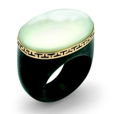 Palm Beach Jewelry Jade and Mother of Pearl Ring