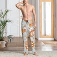 thumbnail image 4 of Salouo Retro Floral Butterfly Print Pajama Pants for Men, Lounge Pants Elastic Waistband Casual Men's sleepwear Loungewear Sleep Pajama Pant -Large, 4 of 7