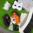 thumbnail image 3 of Therian Mask Kit de bricolaje Seenelling Blank Cat con fieltro y pelo sintético, 3 of 6