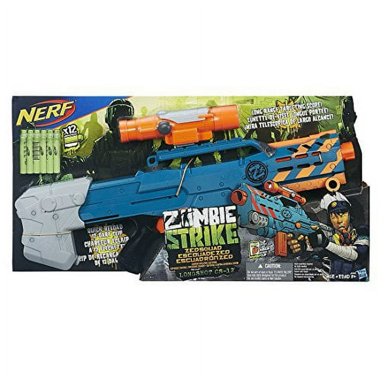 Nerf Zombie Strike ZED Squad Longshot CS-12 Blaster 