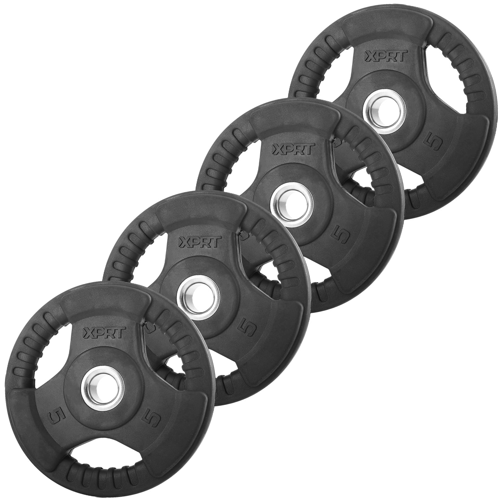 XPRT Fitness Standard 1Inch Grip Rubber Coated Weight Plate 5LB for