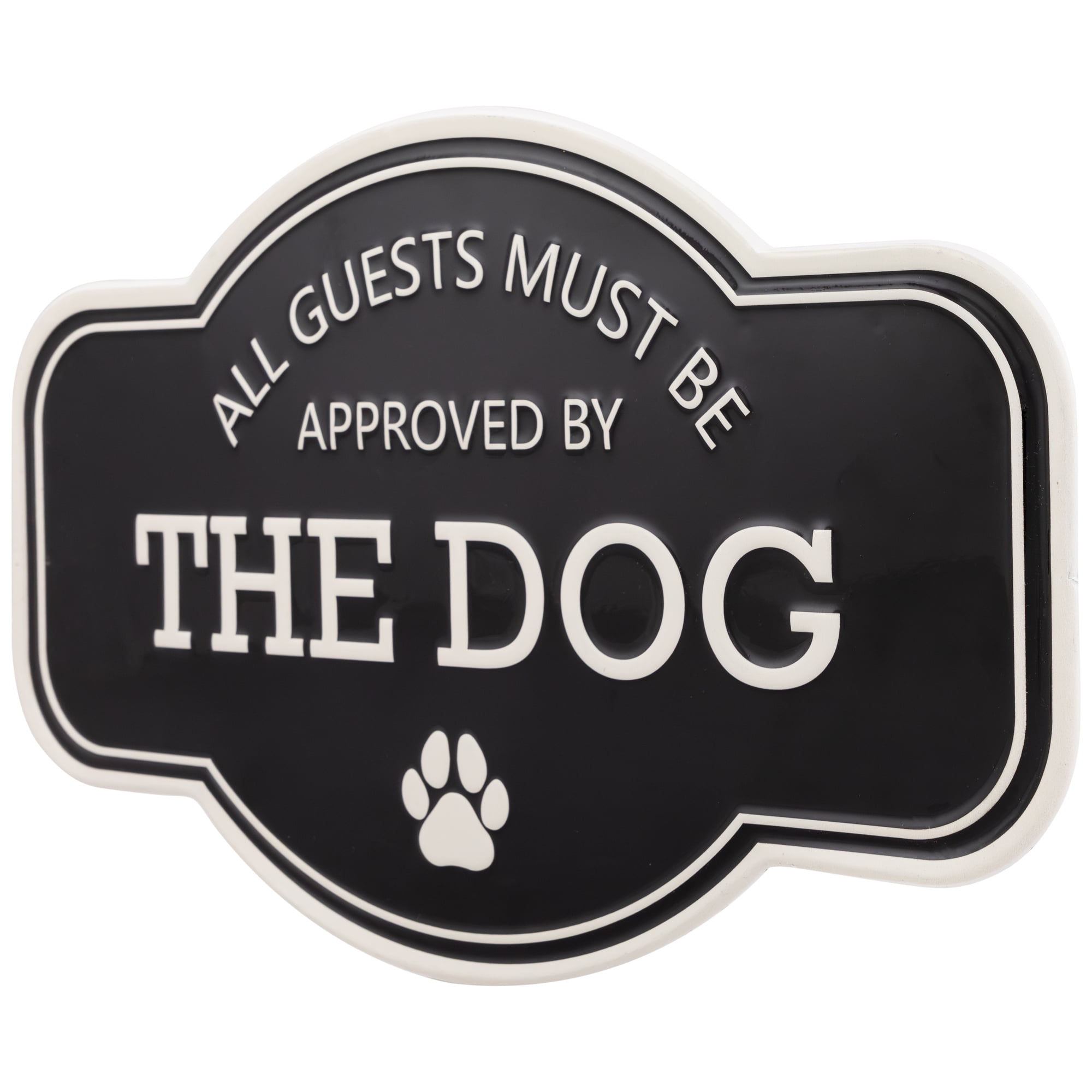 Northlight Approved by The Dog Metal Wall Sign - 13.75" - Black and White