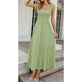 thumbnail image 2 of Women Dresses 2024 Summer Floral Sleeveless Maxi Dress Casual Spaghetti Strap Tiered Flowy Beach Long Dress, 2 of 6
