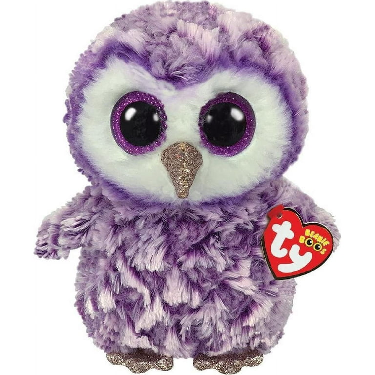 TY Beanie Boos - MOONLIGHT the Purple Owl (Glitter Eyes