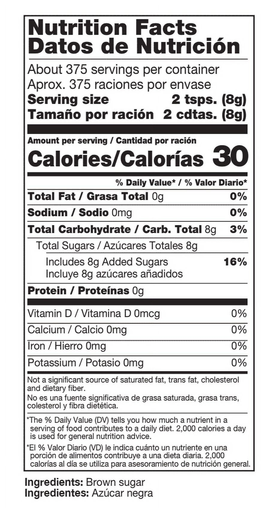 Dulce Caña ,Pure Cane Brown Sugar, 6.6pd (2,952g), Plastic Bag, No Additives and Preservatives