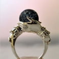 thumbnail image 2 of Anillo De Bodas Con Cuentas De La Suerte, Anillo De Cristal De La Suerte Para Amiga, Esposa, Novia, Anillo Vintage Noticed AP007342-10, 2 of 3