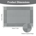 thumbnail image 2 of Vaukki PVC Placemats Set of 6 Heavy Duty Heat Resistant Washable Table Mats for Dining Table, Silver Gray, 2 of 9