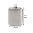thumbnail image 3 of Jiibva 6oz Hip Flask Stainless Steel Hip Flasks for Men Women Portable Whiskey Flask Leak-Proof Pocket Flagon Hip Flask for Liquor for Climbing Camping Barbecue Party, 3 of 7