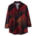 thumbnail image 4 of Chaqueta casual de camisa de solapa estampada a cuadros estampada en contraste para hombre Pompotops  oipoqjl12735, 4 of 7