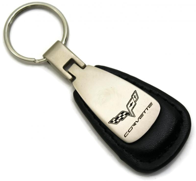 Chevrolet Chevy Corvette C6 Black Leather Tear Drop Key Chain Walmart