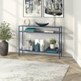 thumbnail image 6 of Evelyn&Zoe Ricardo 42" Wide Rectangular Console Table with Metal Shelves, Mykonos Blue, 6 of 8