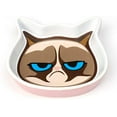 thumbnail image 3 of Grumpy Cat 5" Shallow Saucer Pet Food Bowl 4oz Pink, 3 of 5