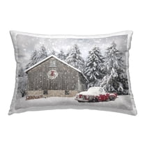 Stupell Industries Snow Covered Farm Scene Decorative Printed Throw Pillow, 14 x 20