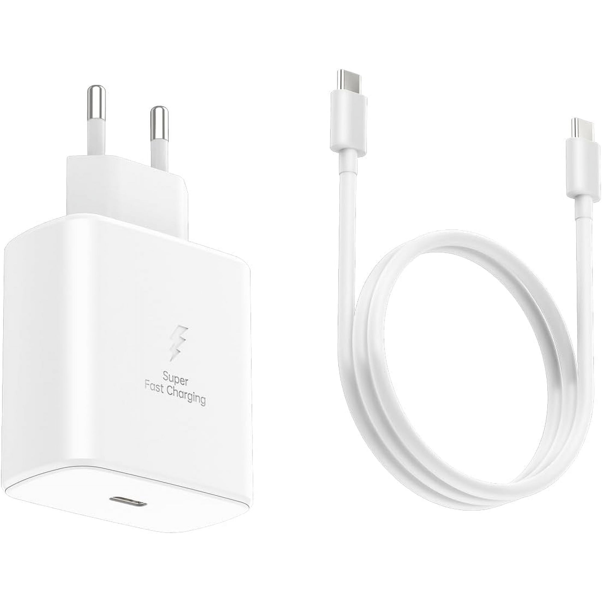 for 45W USB-C Super Fast Charger for Samsung Galaxy S24/S23/S22 Ultra/Plus, MacBook, iPad Pro | EU Travel Plug Adapter with 6.6ft Type C Cable