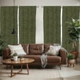 thumbnail image 2 of Ambesonne Camouflage Window Curtains, Green Forest Motif, Each 28" W x 63" L, Green Brown Black, 2 of 5