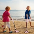 thumbnail image 2 of Gymax 24.5''-33.5'' Metal Detector for Kids with LCD Display IP68 Waterproof Pink, 2 of 10