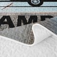 thumbnail image 5 of Castle Fairy Rustic Camping Quote Twin Quilt Set,Retro Camper Print Twin Coverlet Set for Bedroom,Blue Gray, 5 of 7