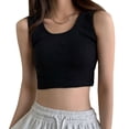 thumbnail image 2 of Camiseta sin mangas de entrenamiento de canalé para mujer,Camiseta sin mangas deportiva para mujer Camiseta sin mangas deportiva de canalé para mujer Camiseta sin mangas de ejercicio ajustada Tecnología avanzada, 2 of 8