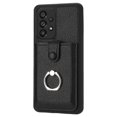 thumbnail image 5 of Compatible with Samsung Galaxy A53 5G Wallet Phone Case,360°Rotation Finger Ring Holder Kickstand,with Card Holder,Lychee Pattern PU Leather Durable Shockproof Rugged Phone Case,Black, 5 of 12